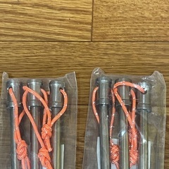 未使用品　キャンプ用 チタンペグ25cm 6本の画像
