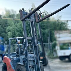 快調！TOYOTA トヨタ GENEO40 【8FD40】 4tフォークリフト、長爪220cm！ AT、軽油、最大揚高3M、2017年、稼働時間3540h◆福岡◆の画像