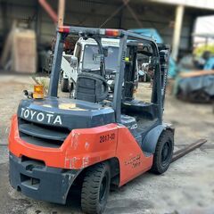 快調！TOYOTA トヨタ GENEO40 【8FD40】 4tフォークリフト、長爪220cm！ AT、軽油、最大揚高3M、2017年、稼働時間3540h◆福岡◆の画像