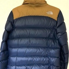 韓国THE NORTH FACE ダウン　レディースネイビー/ブラウンの画像