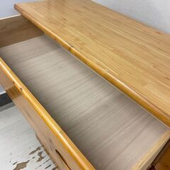 24914  6段12杯木製チェスト　タンス　幅120cm ソエジマ工芸   ◆大阪市内・東大阪市他 6,000円以上ご購入で無料配達いたします！◆ ※高槻・枚方方面◆西宮・尼崎方面◆生駒方面　それぞれ条件付き無料配送あり！            の画像