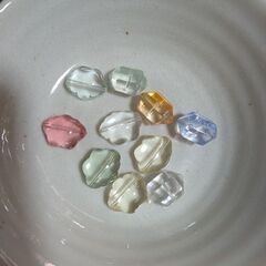 クリアレインボー高品質ガラスビーズの画像