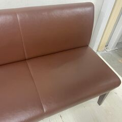  24909  3～4人掛けソファ ベンチ 長椅子 レザー 幅176cm oliver   ◆大阪市内・東大阪市他 6,000円以上ご購入で無料配達いたします！◆ ※高槻・枚方方面◆西宮・尼崎方面◆生駒方面　それぞれ条件付き無料配送あり！            の画像