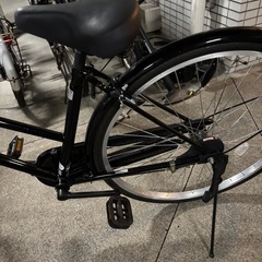 【美品】使用3ヶ月のみ シティサイクル27インチ ブラック 鍵スペア付きの画像