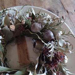 魔女の棲む森 ～木の実と詩～     dried-botanical wreathの画像
