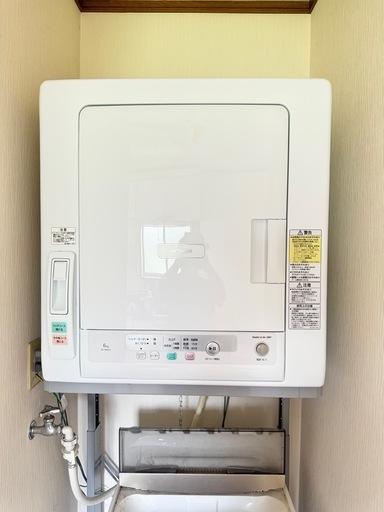 日立 HITACHI 衣類乾燥機 DE-N60HV 2021年製 乾燥6.0kg ステー付き