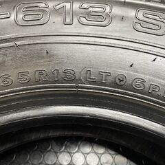 BS BRIDGESTONE RD-613 165R13LT 6PR 13インチ 夏タイヤ 4本 20年製 バリ溝 プロボックス サクシード等　(STO008)の画像
