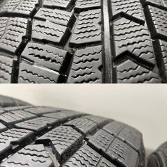 【DUNLOP WM02 185/65R15】スタッドレス【JECT 15インチ 6J5HPCD114.3/100】5穴マルチ 22年製 バリ溝 フリード プリウス等 　(STK013)の画像