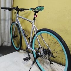 ★受付終了/23日お渡し予定★Bianch🇮🇹ROMA3 Fバーロード 175cm～24段変速 前後タイヤ🆕 極上車 配達可の画像