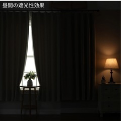 遮光カーテンブラック 幅100cm*丈110cm...の画像