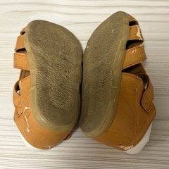 ブラウン　ミキハウス　ベビーサンダル　14cm 茶色　クマ　子供　靴　キッズの画像