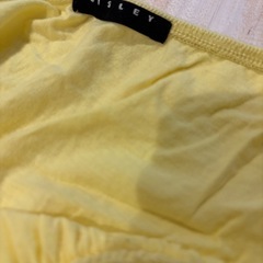 希少品！Sisley 黄色ネットネックリブホルダーネッククロップドスリーブレスの画像