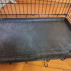 世田谷区近辺配送可能　Feandrea ペットケージ 75×47×54cm 室内外兼用 犬 猫 トレー付き 折り畳み式 持ち手付き 移動便利 猫のゲージ NPPD30H　ペット用品の画像