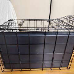 世田谷区近辺配送可能　Feandrea ペットケージ 75×47×54cm 室内外兼用 犬 猫 トレー付き 折り畳み式 持ち手付き 移動便利 猫のゲージ NPPD30H　ペット用品の画像