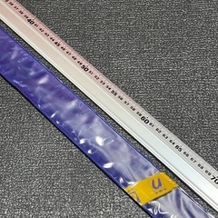 100cm 1m 定規 じょうぎ アルミ 直尺 すべり止め付 アル助の画像