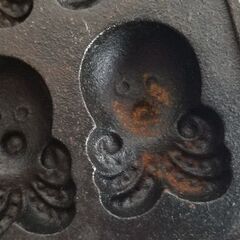 ●鋳物　タコ焼きプレート●USEDの画像