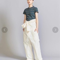 ビューティーアンドユース/コットンマルチボーダー ショート Tシャツの画像