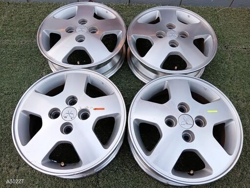 中古アルミ14x4.5　三菱純正　ミニカ、EKワゴン、デリカＤ2などに ノーマル車高でアクティブに！デリカミニタイヤマッチング検証