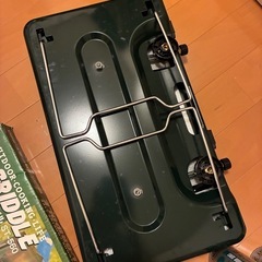 BBQ キャンプ用　折りたたみカセットコンロ　グリル、ガス2本セット　の画像