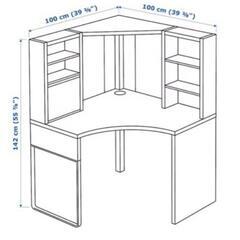 IKEA MICKE コーナーデスク ホワイトの画像