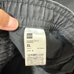 GU メンズ　ハープパンツLL  ゴムウエスト　サイド、尻ポケット付の画像