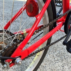 折りたたみ自転車 20インチ 赤の画像