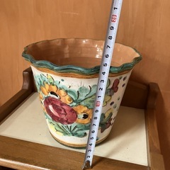 【美品】陶器鉢 　鉢カバー　プランター　ビンテージ　アンティークの画像