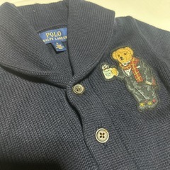 ポロラルフローレン　ベアアップリケニットブルゾンの画像