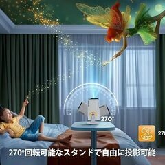 プロジェクター 小型【真1080P600ANSI】&【270°回転短焦点自動台形補正】600ANSI 高輝度リアル1080P&4K対応の画像