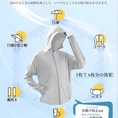 新品　ラッシュガード　XL グレー　海や屋外で日焼け止め代わりに。洗濯干しの際などの画像