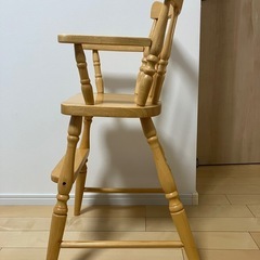 （お取引き中）美品　子供用椅子　木製　ハイチェア　ダイニングチェアの画像