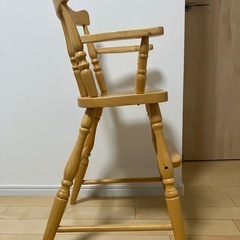 （お取引き中）美品　子供用椅子　木製　ハイチェア　ダイニングチェアの画像