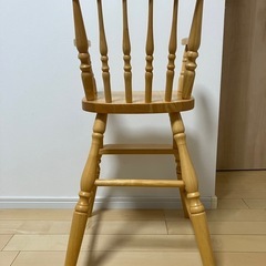 （お取引き中）美品　子供用椅子　木製　ハイチェア　ダイニングチェアの画像