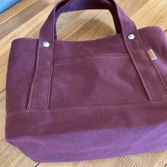 【ハンドメイド】帆布トートバッグ あずき色 0821新品未使用の画像