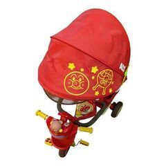 極美品　ヘルメット・説明書付き　アンパンマン 三輪車の画像
