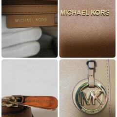 【美品】マイケルコース　MICHAELKORS　トートバッグ　チャーム付き　茶色の画像