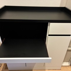 木製食器棚　レンジ台の画像