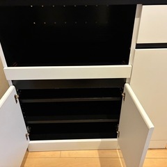木製食器棚　レンジ台の画像