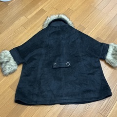 🌻newlyme   黒コート　サイズフリー　　フサフサ取れます🌻の画像