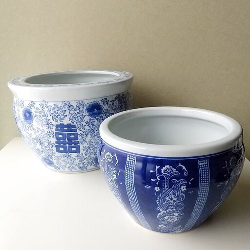 シノワズリ　染付鉢 2点セット シノワズリ 染付鉢 2点セット