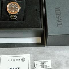 販売価格40万。VERSACE　ヴェルサーチ　自動巻きデイト　セラミックブレス　腕時計の画像