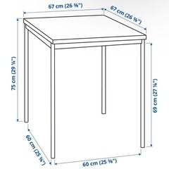 IKEA サンドスベリ（SANDSBERG）67×67／ブラック｜半年使用・目立つ傷なしの画像