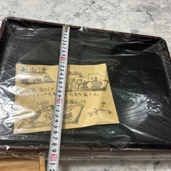 未使用 お盆　おぼんお膳　木目模様　オシャレ　サリューの画像