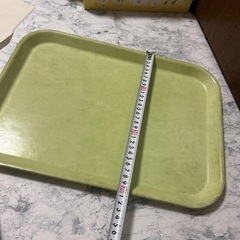 給食　おぼん　グリーン　なつかし お盆　レア　希少の画像