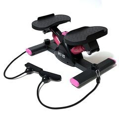 ツイストステッパー デジタルカウンター付き エクササイズバンド付き ピンクの画像