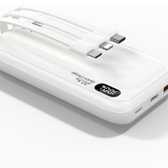 【新品未使用】モバイルバッテリー 充電器 USB 3ケーブルの画像