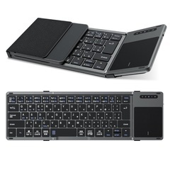 ★新品★ワイヤレスキーボード Bluetoothキーボード 折りたたみ タッチパッド搭載の画像