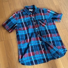 THE SHOP TK 半袖シャツ XLサイズ チェックシャツ ティーケー 中古の画像
