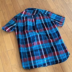 THE SHOP TK 半袖シャツ XLサイズ チェックシャツ ティーケー 中古の画像