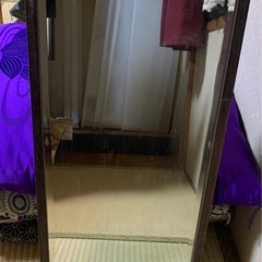 昔の鏡台の鏡  重たいですの画像